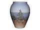 Royal Copenhagen smaller vase with landscape.Please note that this item is exclusively ...