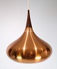 Early model of the Fritz Hansen Orient P1 pendant in copper and rosewood, designed by Jo ...