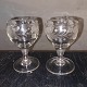 Pair of wine 
glasses with 
handmade 
engraved grape 
and leave 
decoratios.. 
Made in the 
19th ...