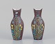 Mari Simmulson 
(1911-2000) for 
Upsala Ekeby. A 
pair of ceramic 
vases. Floral 
motifs. 
Polychrome ...