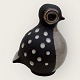 Hyllested ceramic, bird with white dots, good condition, 12cm high, 9cm wide.