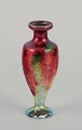 Fauré et Marty 
for Limoges, 
France.
Small 
enamelwork vase 
with polychrome 
enamel ...