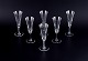 Saint Louis, 
France. A set 
of six 
champagne 
flutes in ...