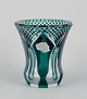 Val St. 
Lambert, 
Belgium. 
Faceted crystal 
vase in green 
and clear 
glass.
Mid-20th ...