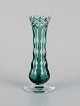 Val St. 
Lambert, 
Belgium. 
Faceted crystal 
vase in green 
and clear 
glass.
Mid-20th 
century.
In ...