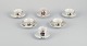 French dolls dinnerware/childrens tea set in porcelain.
Six cups with matching saucers. Gold rim. Motifs of children.