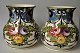 2 hand decorated Art Nouveau faience vases, Annaberg, Dec. Nuremberg, approx. 1900. Stamped. ...