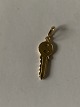 Gold Pendant Key in 14 Carat GoldStamped 585Height 26.94 mm with AxeWidth 3.74-7.95 mm ...