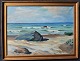 Nielsen, Lars (1893 - 1965) Denmark: The coast at Hirtshals. Oil on canvas. Signed 1940. 72 x ...