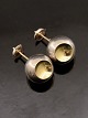 Georg Jensen design Jacqueline Rabun "Cave" earrings sterling silver with gold item no. 558029