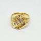 Per Borup; Ring 
of 14k gold set 
with three 
diamonds, with 
a total of 0.35 
ct. TW VS.
Ring size ...