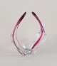 Val St. 
Lambert, 
Belgium. Large 
art glass bowl. 
Clear ...