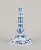 Meissen, Germany. Large Blue Onion porcelain candlestick. Hand-painted.Late 19th ...