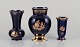 Limoges, 
France. Three 
porcelain vases 
decorated with 
22-karat gold 
leaf and 
beautiful royal 
...