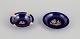Limoges, 
Frankrig.  To 
små skåle i 
porcelæn. 
Dekoreret i ...
