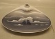 Royal 
Copenhagen 1929 
RC Tray with 
pen holder 
decorated with 
icemountains 
and ship near 
...