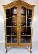 Display cabinet made of birch wood with 3 shelves and glass panes from around the ...
