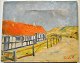 Pedersen, Hans Bendix (1915 - 2006) Denmark: A House of Skagen. Oil on canvas. Signed. 24 x 30 ...