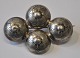 Antique brooch of 4 silver buttons, Fabek Christian Fischer (1820 - 1914), NIbe, Denmark. ...