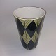 Vase I ffaiance decorated in black and green from Stavangerflint in Norway. Designed by Inger ...