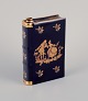 Limoges, France. Porcelain "hip flask" shaped like a book decorated with 22-karat gold leaf and ...