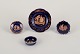 Limoges, 
France. Four 
pieces of 
miniature 
porcelain 
decorated with 
22-karat gold 
leaf and ...