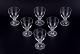 Val St. 
Lambert, 
Belgium. A set 
of six red wine 
glasses ...