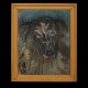 Axel P Jensen, 
1886-1972, oil 
on plate
Portrait of a 
dog
Signed and 
dated 1912
Visible size: 
...