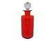Holmegaard Palet, lidded red bottle for oil.Designed by Michael Bang in 1970.Height 15.4 ...