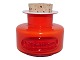 Holmegaard Palet, Red Palet spice jar with the text "Vitaminer".Designed by Michael Bang in ...