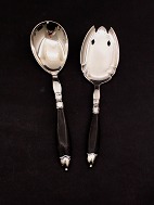 Silver and horn serving set