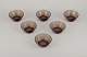 Vereco, France. A set of six bowls in smoked art glass.1970s.Marked.Perfect ...