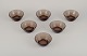 Vereco, France. 
A set of six 
bowls in smoked 
art glass.
1970s.
Marked.
Perfect ...