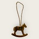 Georg Jensen, 
Christmas 
ornament, 1996, 
Gilded rocking 
horse *Perfect 
condition*