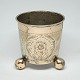Danish Baroque silver cup made by Frands Christopher Bruun.H. 8,5 cm. dia. top. 8 cm.Stamped ...