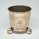 Danish Baroque 
silver cup made 
by Frands 
Christopher 
Bruun.
H. 8,5 cm. 
dia. top. 8 cm.
Stamped ...