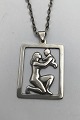 Kamma Hedin Silver Pendant (with Chain) Measures 4.8 cm x 3.7 cm (1.88 inch x 1.45 inch) Chain ...