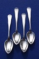 Old Danish solid silver flatware, set of 4 dessert spoons 17.5cm