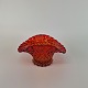 Fyens glasværk skålrødorange8,5 cm høj