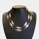 Georg Jensen; Necklace in sterling silver set with onyx #15