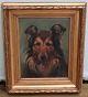 Dog Painting: Border Collie Signed "BOB" Simon Simonsen 1910  26 Oild on canvas 49 x 41 cm With ...