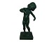 Green Ipsen art pottery figurine, girl called Venus Kalipygos by artist Kai ...