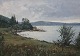 Painting Oil on 
Canvas. 
Thorbjørn 
Mariagerfjord 
motif 58 x 77.5 
cm with wooden 
frame View from 
...