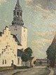 Einar Gross 
(1895-1960), 
Budolfi Church 
in Aalborg, 
Dimensions with 
frame 50x42 cm