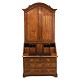 Danish Baroque 
elm bureau with 
writing flap 
and numerous 
...