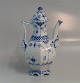 1030-1 Lille kaffekande 21,5 cm Kongelig Dansk Porcelæn Musselmalet Helblonde 
