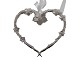 Georg Jensen Christmas, Johanne Silver Heart for hanging.Measures 18.5 by 18.0 cm.The ...