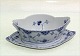 1 pcs Factory 1stRoyal Copenhagen Blue Fluted Full Lace 1105-1 Gravyboat on fixed stand 40 cl ...