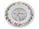 Royal Copenhagen Peters Christmas, large dinner plates.Decorations by artists Johan Krohn ...