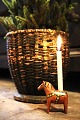 Decorative, old 
Swedish Dalar 
christmas horse 
with room for a 
small Christmas 
candle on its 
...